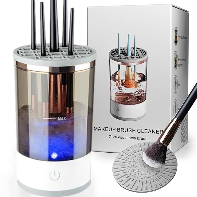 Electric Makeup Brush Cleaner - Effortless Beauty in Every Spin